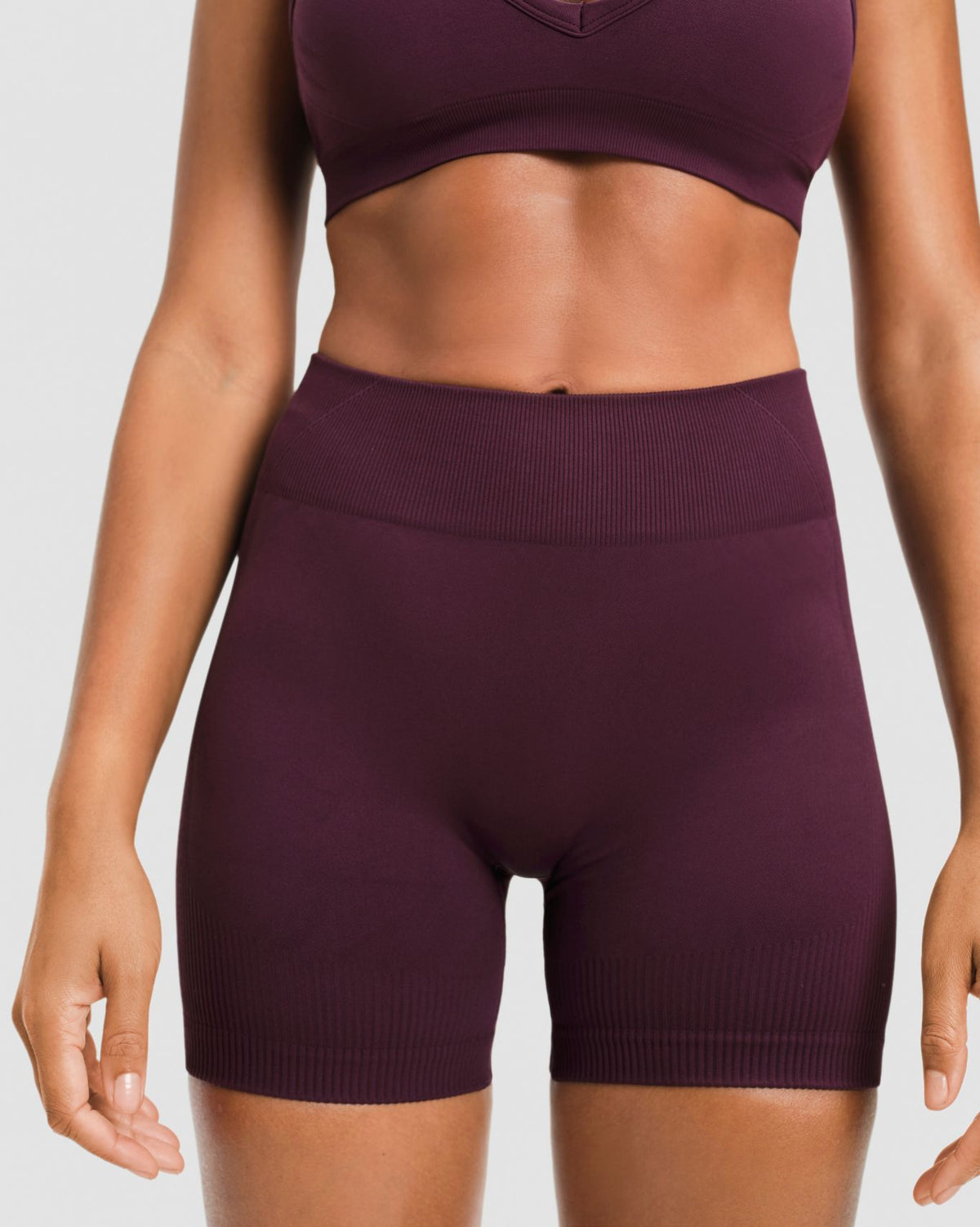 Elevateโข Sculpting Mid Waist Scrunch Shorter Shorts | Winter Plum