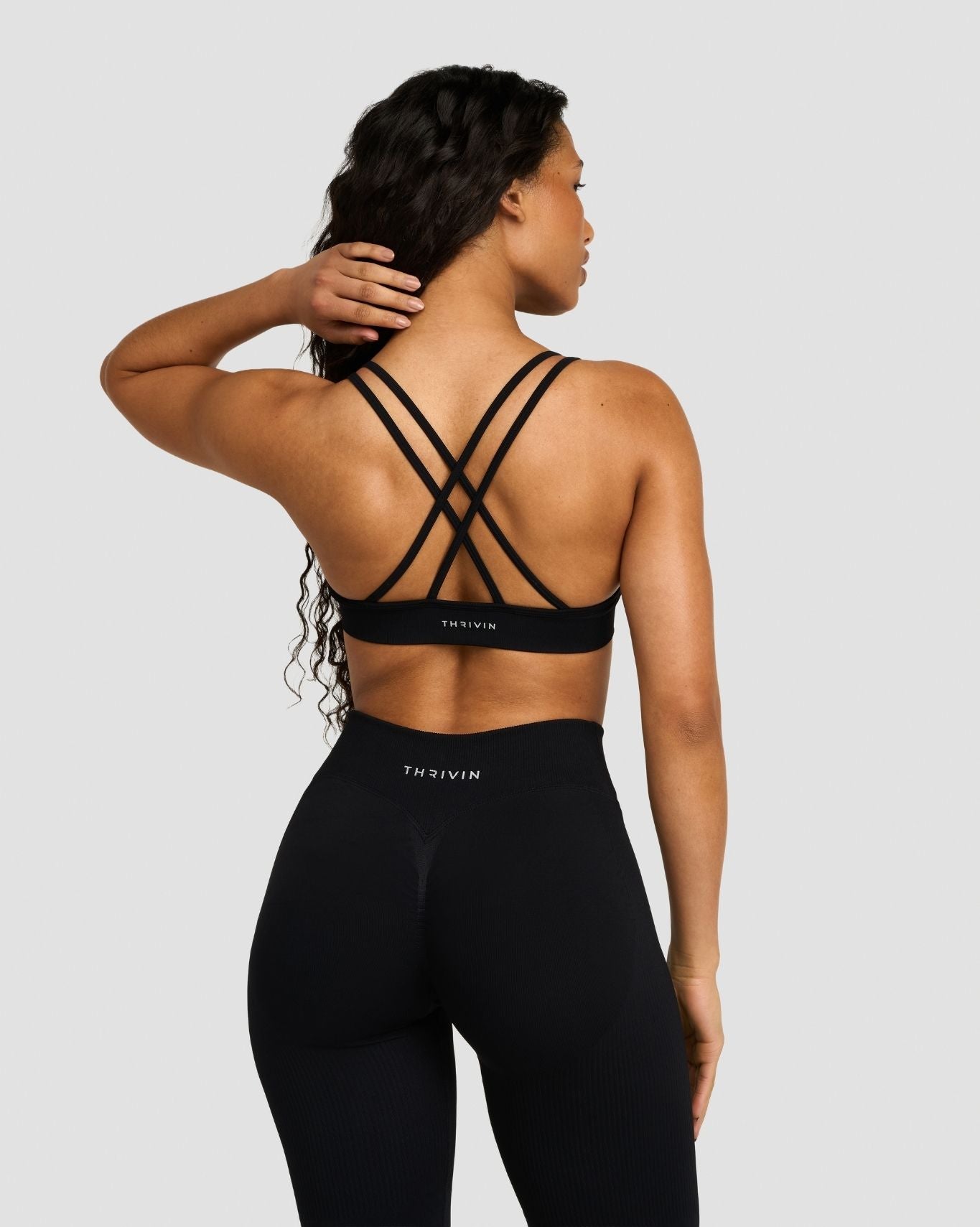 Elevate™ Sujetador con Apex Alto Sin Costuras de Modelado | Negro Noche