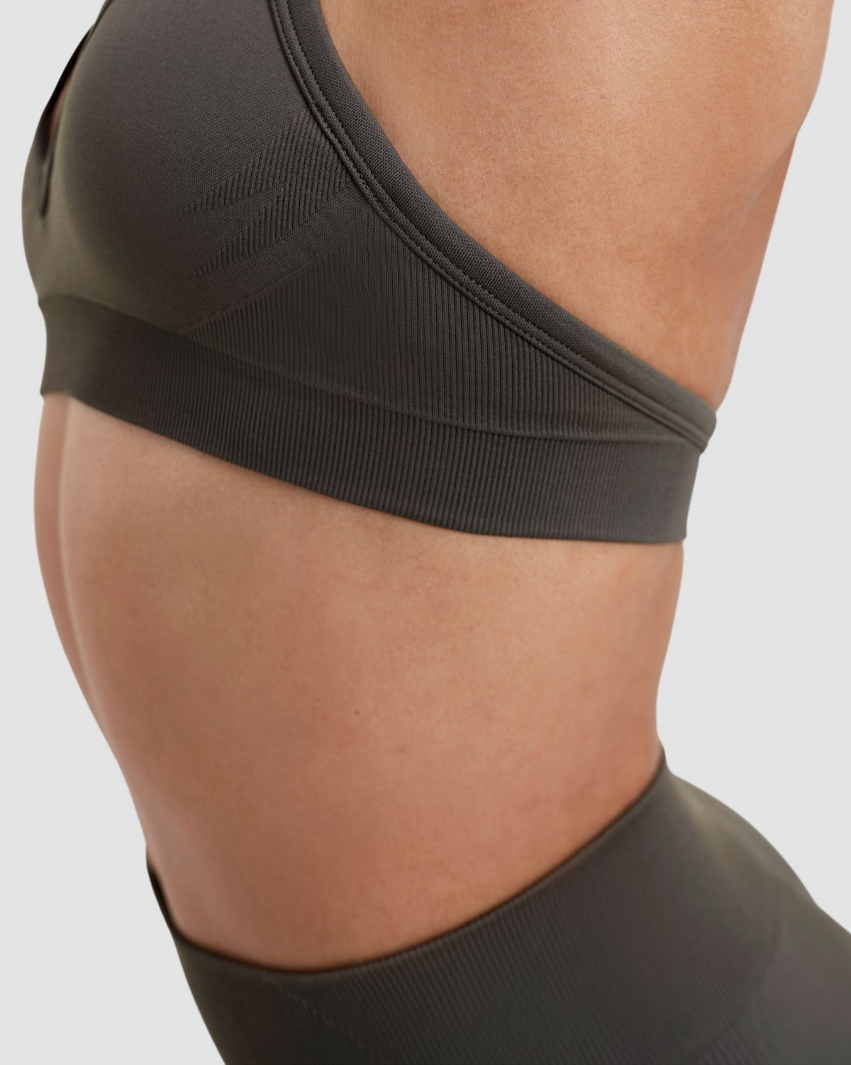 Elevate™ Sculpting Seamless Adjustable Halter Bra | Olive Green