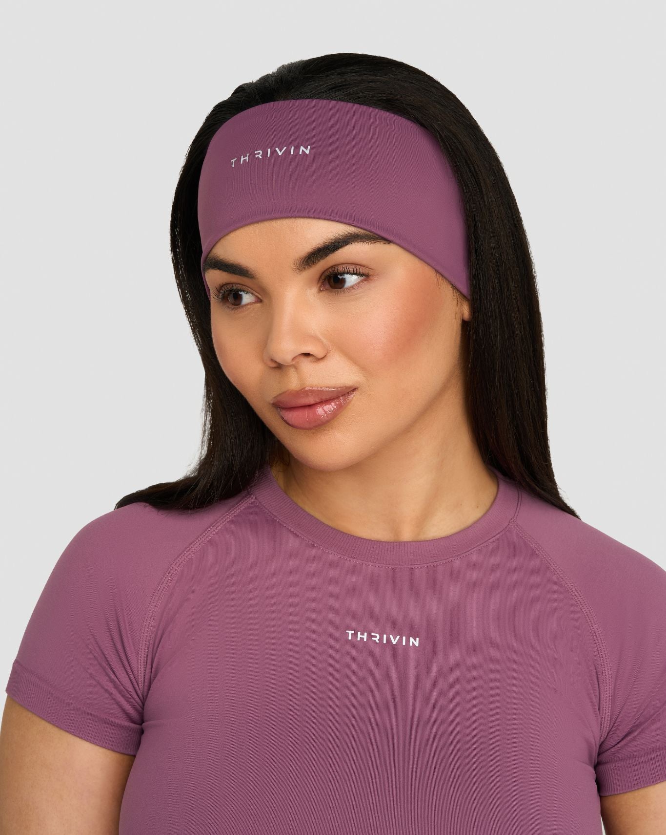 The Essential Collection Chrome Logo Headband | Orchid Mauve