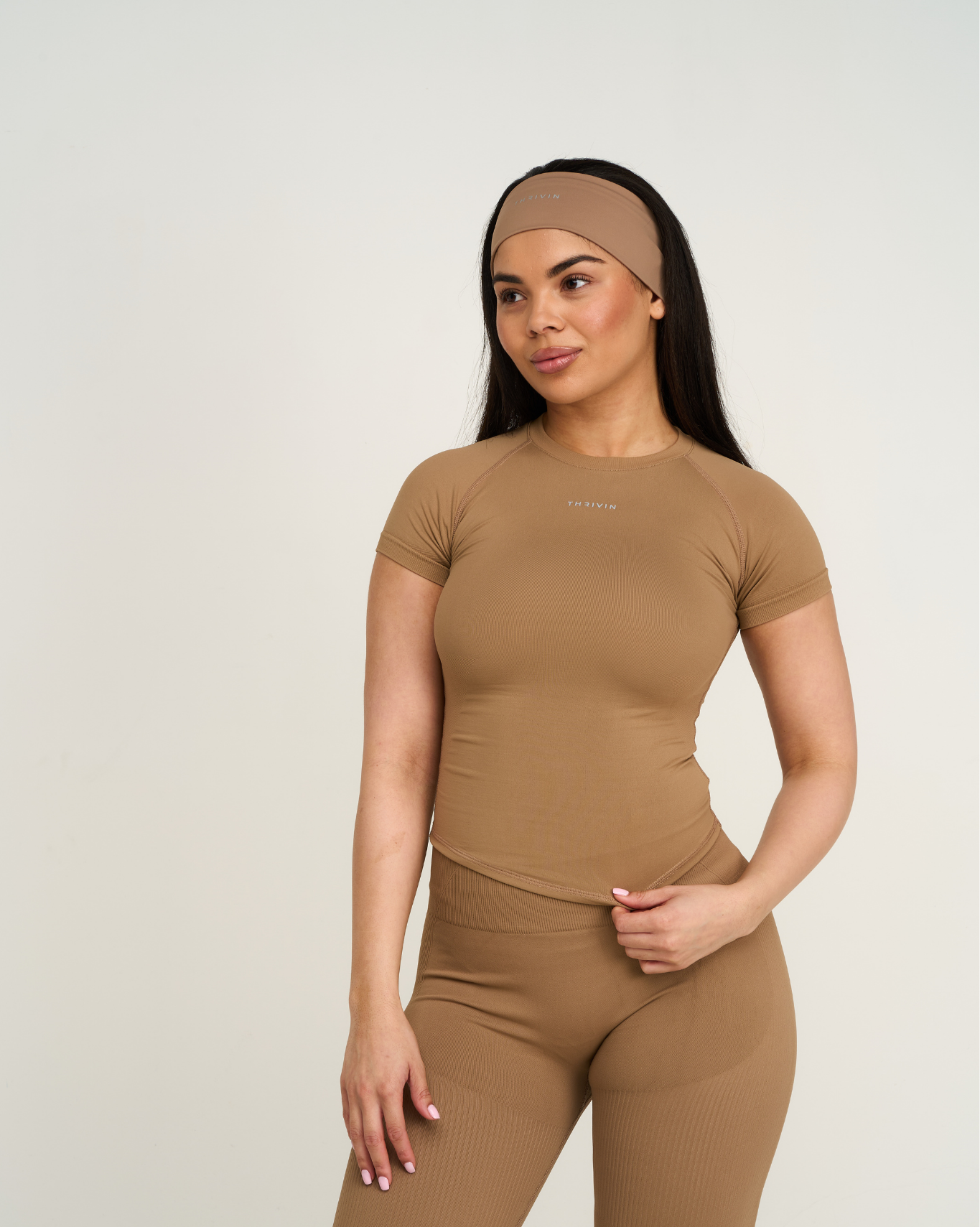 The Essential Collection Chrome Logo Headband | Toffee