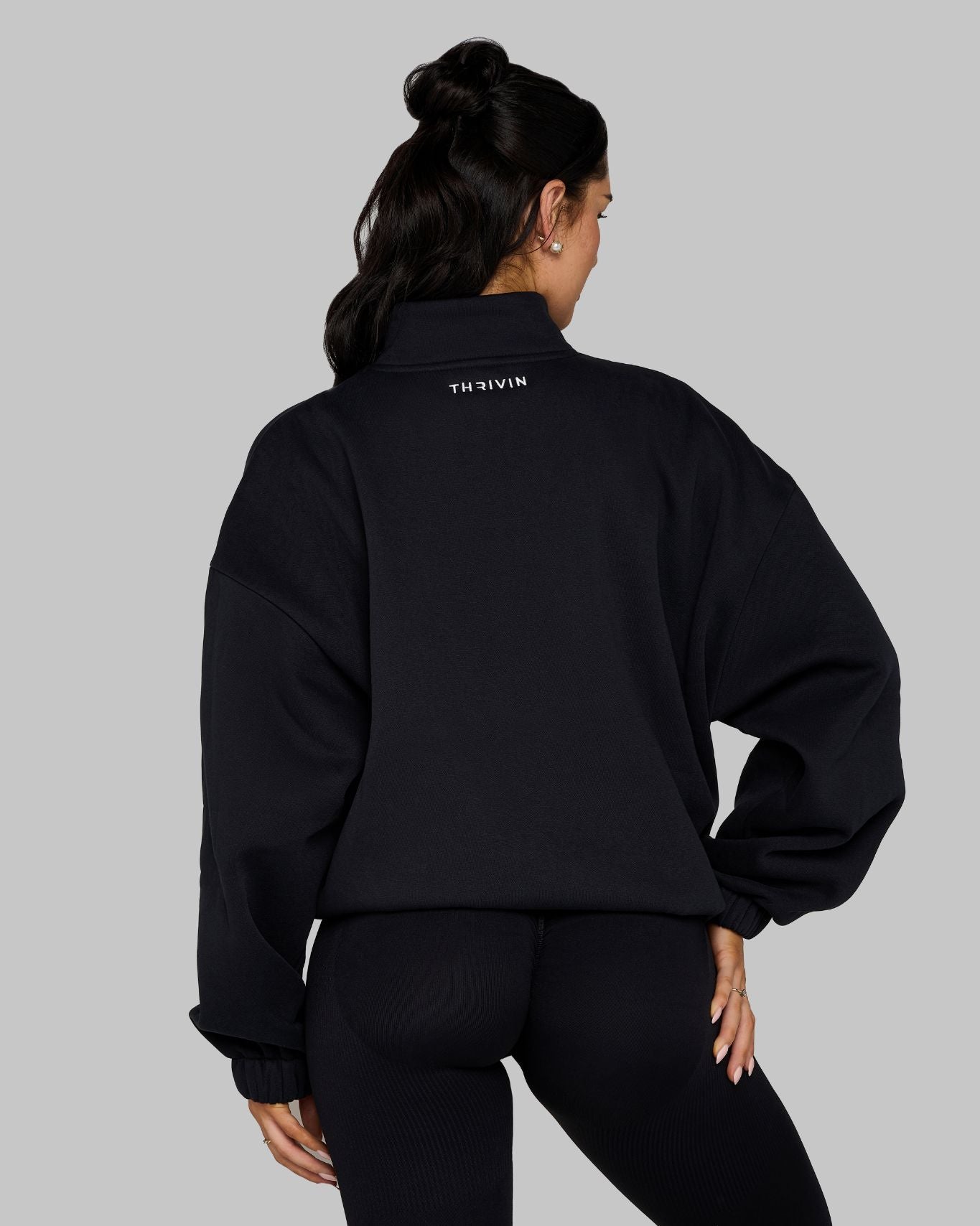 Suéter de Media Cremallera Original | Negro Noche