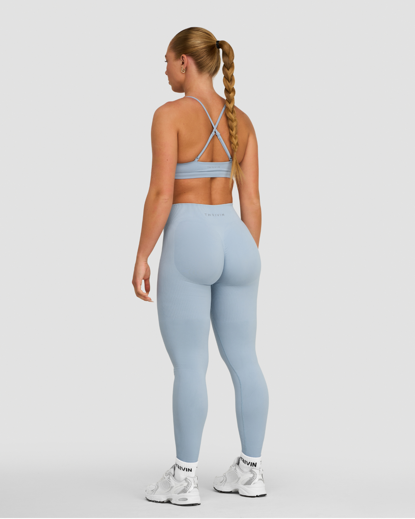 Elevate™ Sculpting Mid Waist Scrunch Leggings | Blue Haze