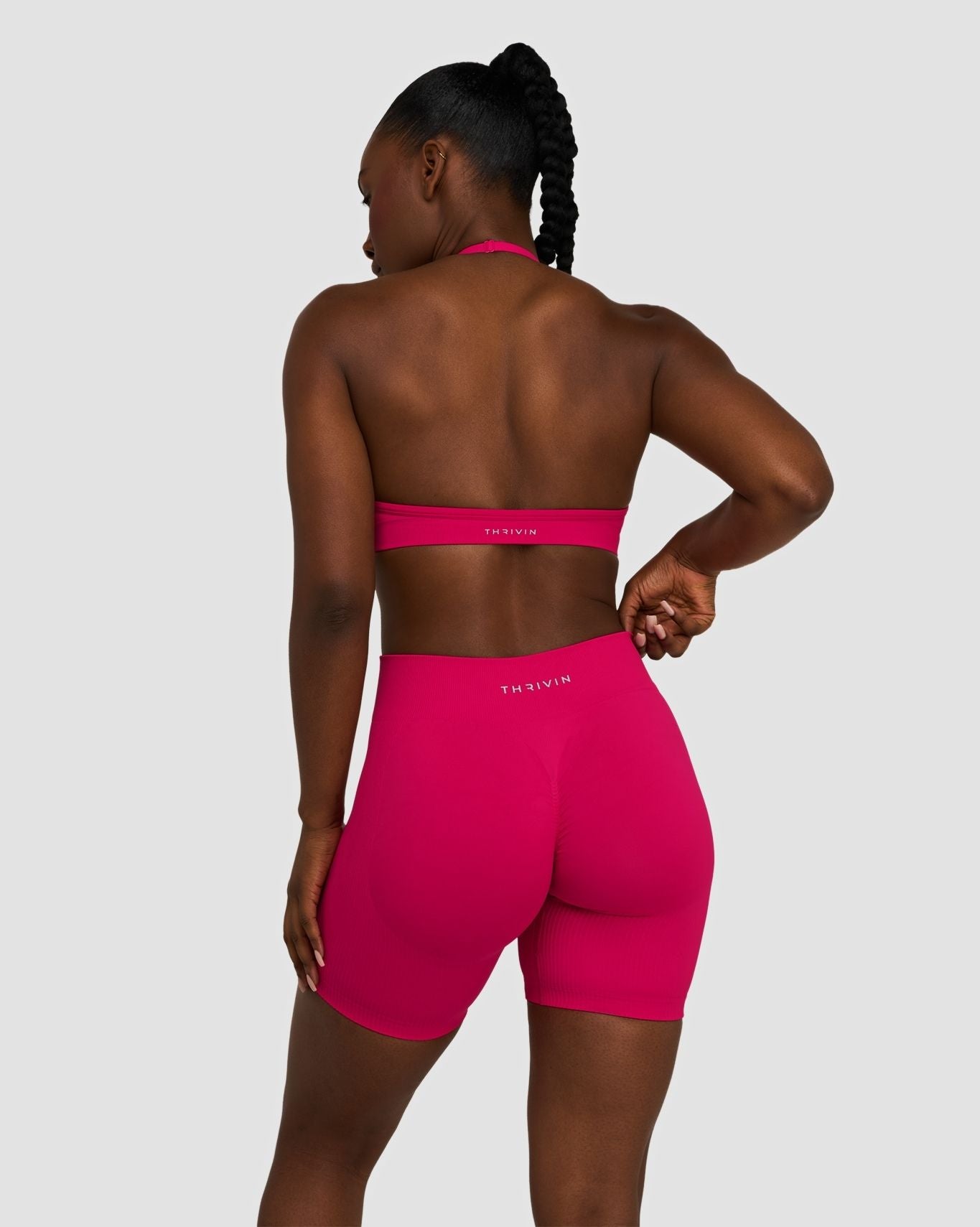 Pantalones Cortos Moldeadores con Fruncido en la Cintura Media Elevate™ | Fresa