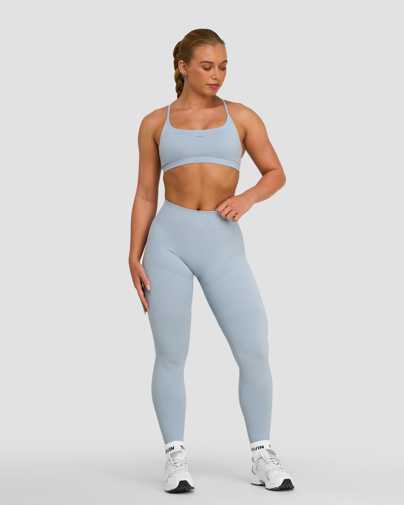 Elevate™ Sculpting Mid Waist Scrunch Leggings | Blue Haze
