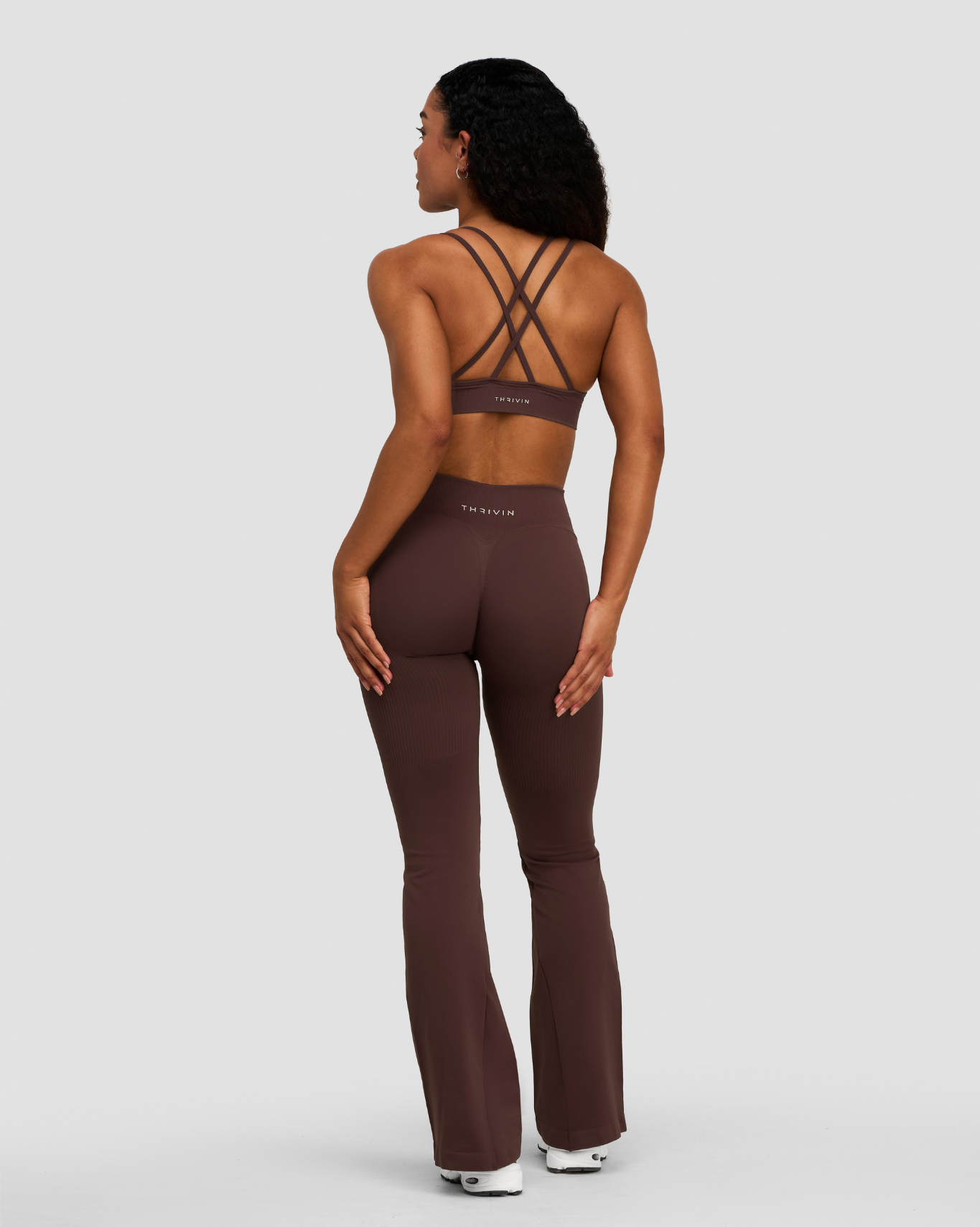 Elevate™ Sculpting Mid V-Waist Scrunch Flare | Dark Mauve