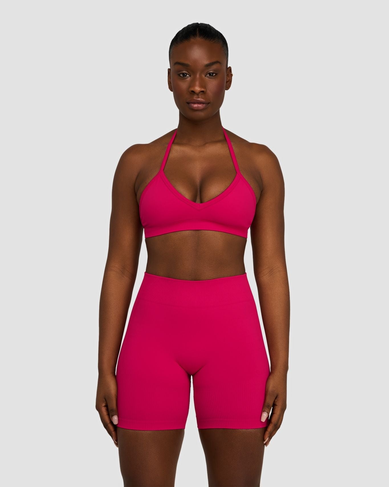 Pantalones Cortos Moldeadores con Fruncido en la Cintura Media Elevate™ | Fresa