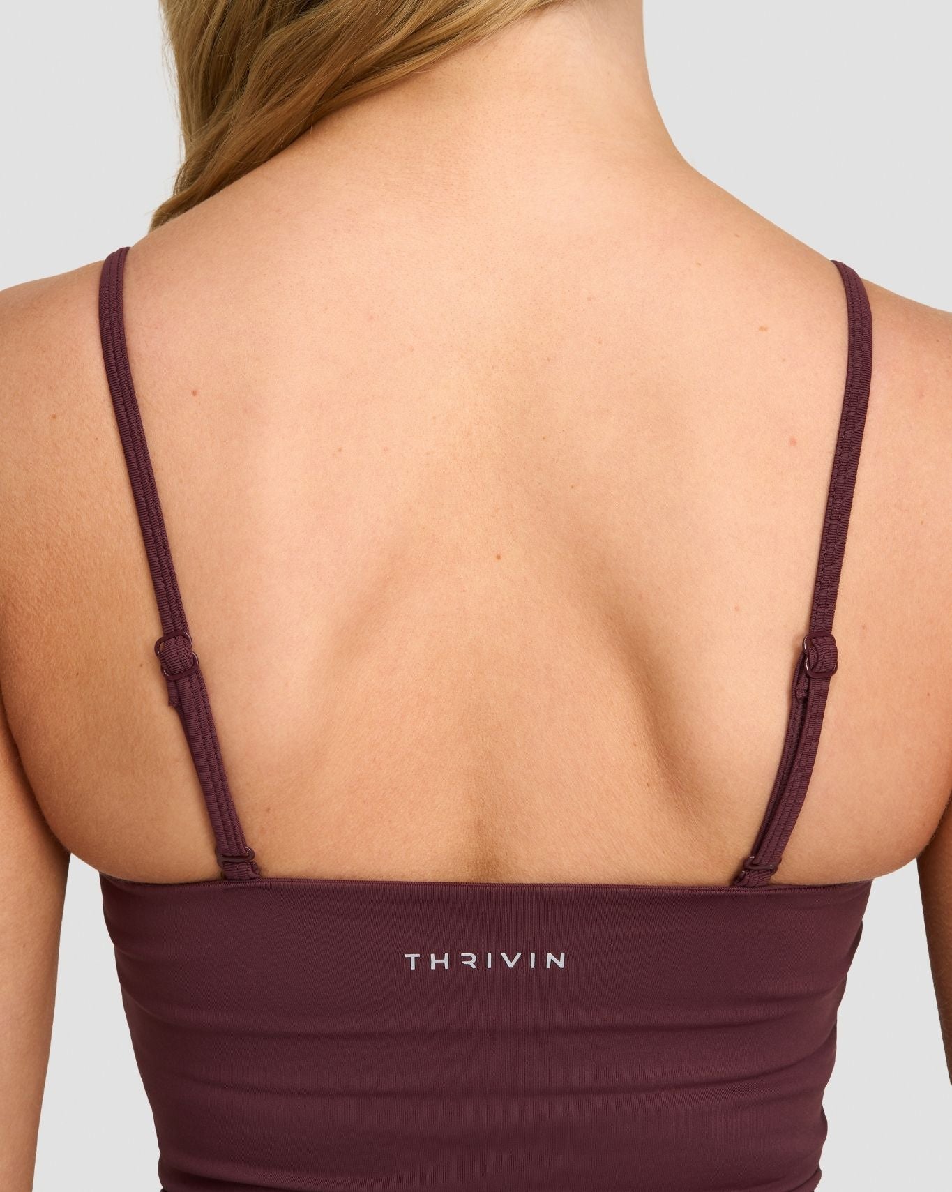 Elevate™ Camisón de tirantes sin costuras con escote redondo de modelado | Mauve Oscuro