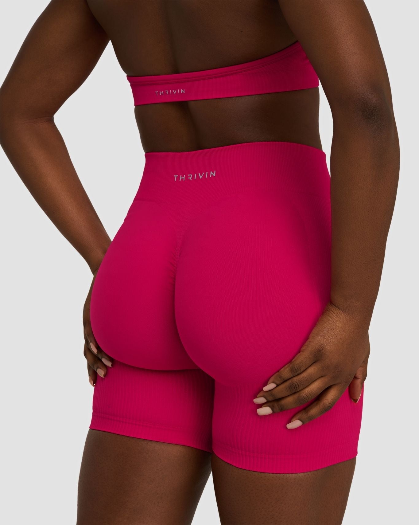 Pantalones Cortos Moldeadores con Fruncido en la Cintura Media Elevate™ | Fresa