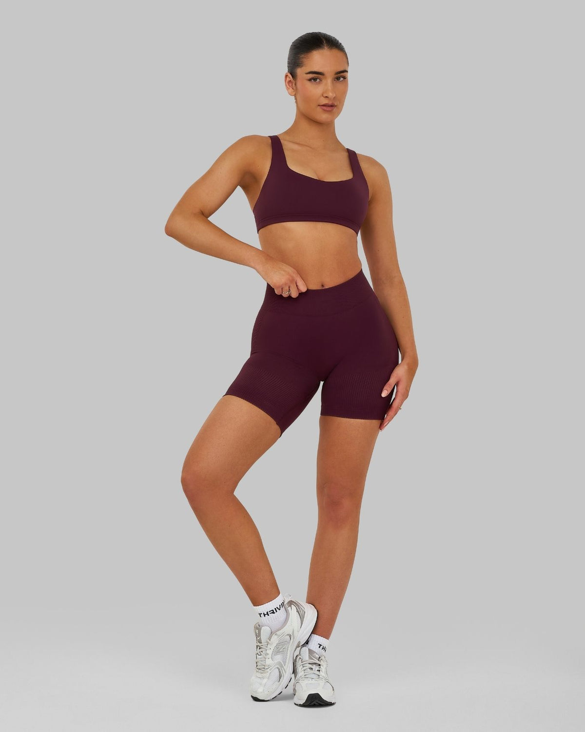 Elevate™ Sculpting Medium Impact Multiway Bra | Winter Plum