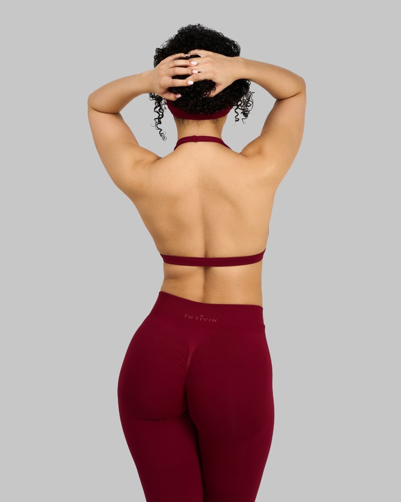 Elevate™ Sculpting Seamless V-Neck Halter Bra | Raspberry