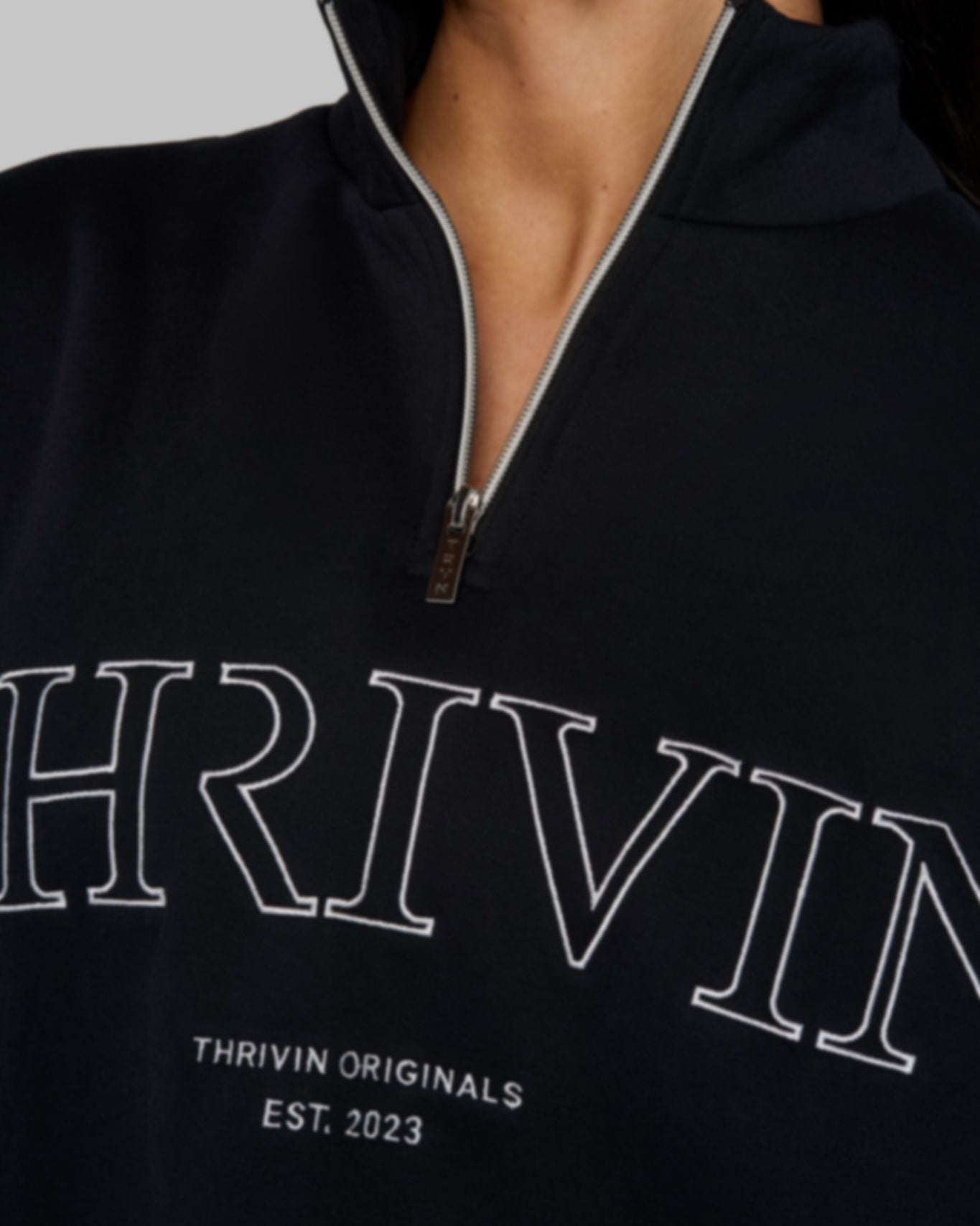 Suéter de Media Cremallera Original | Negro Noche