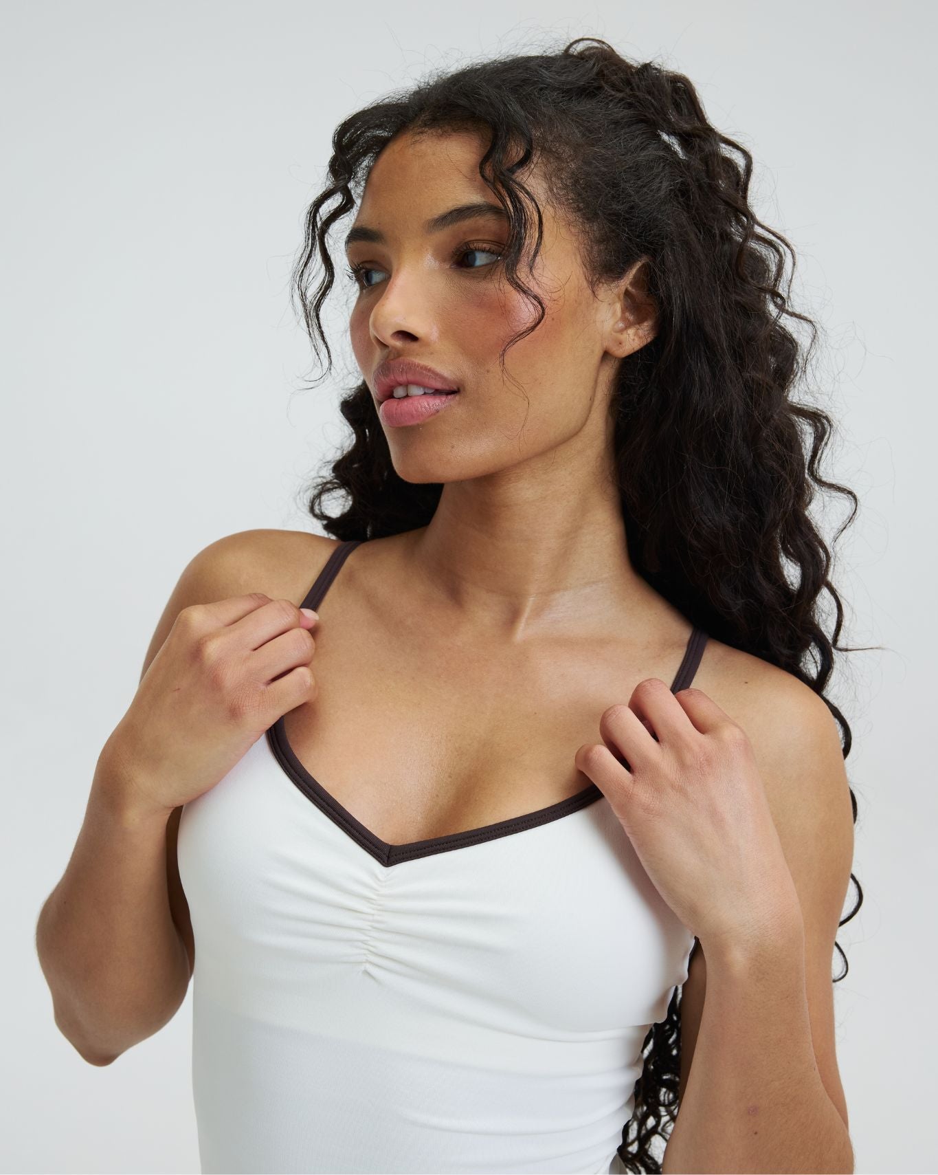 Elevate™ Outline Cross Back Tank Top | Cream