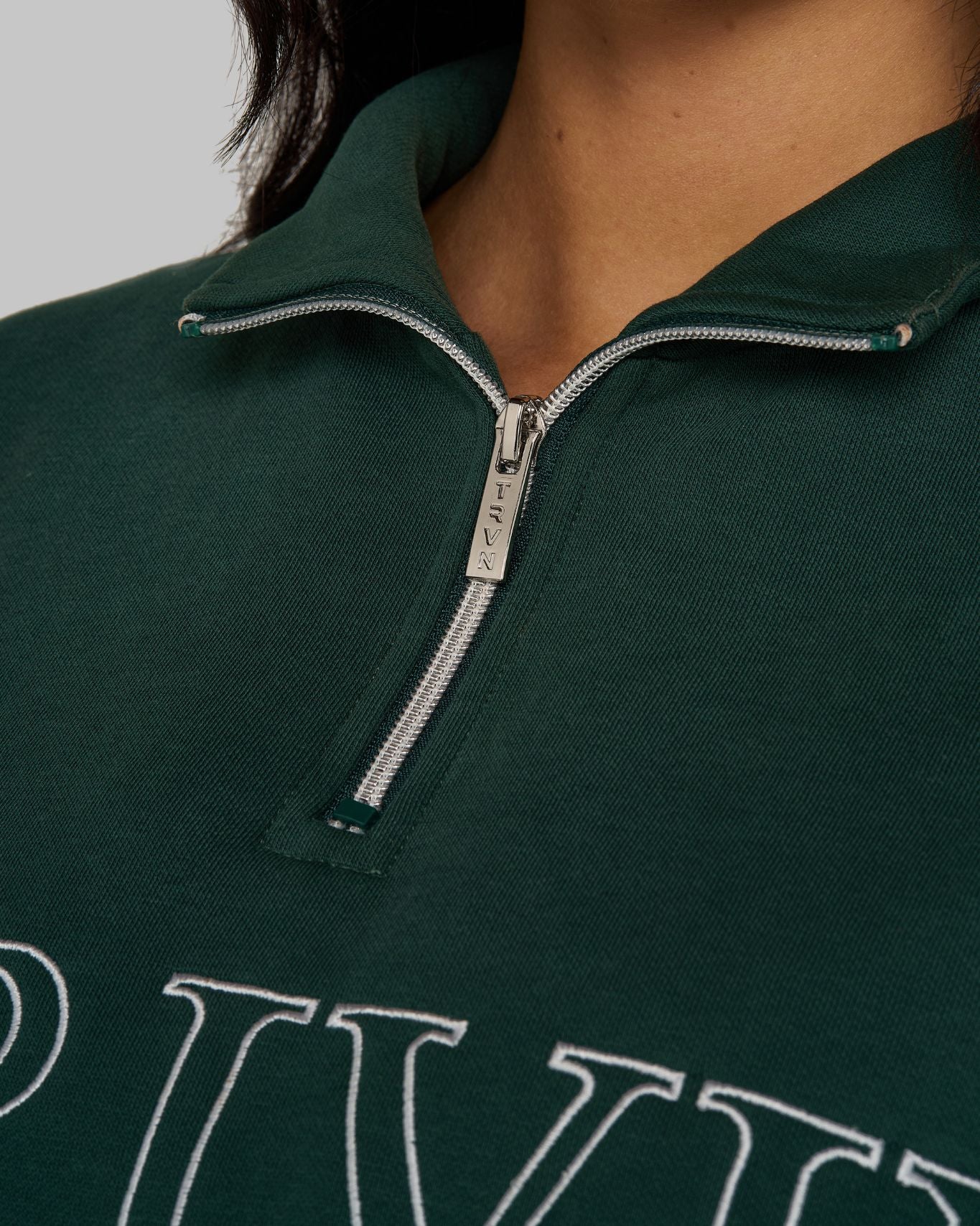 Suéter de Cremallera Media Original | Verde Pino