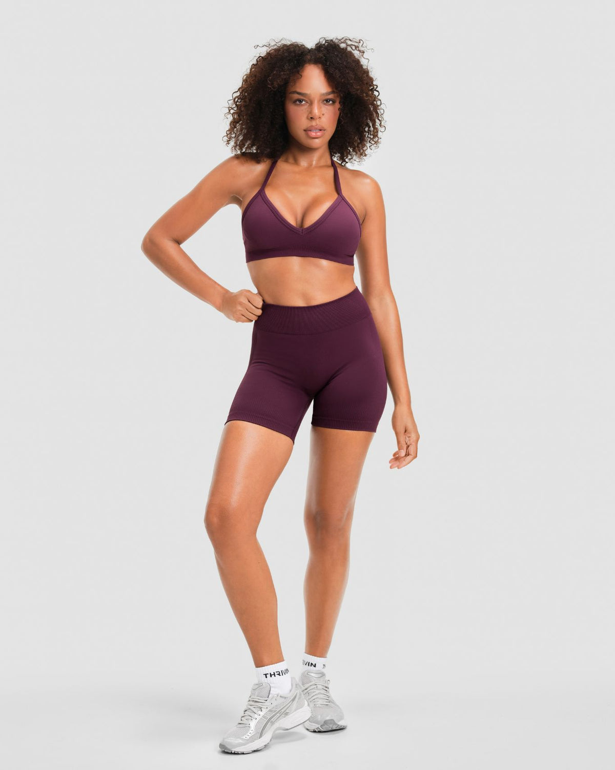 Elevateโข Sculpting Mid Waist Scrunch Shorter Shorts | Winter Plum