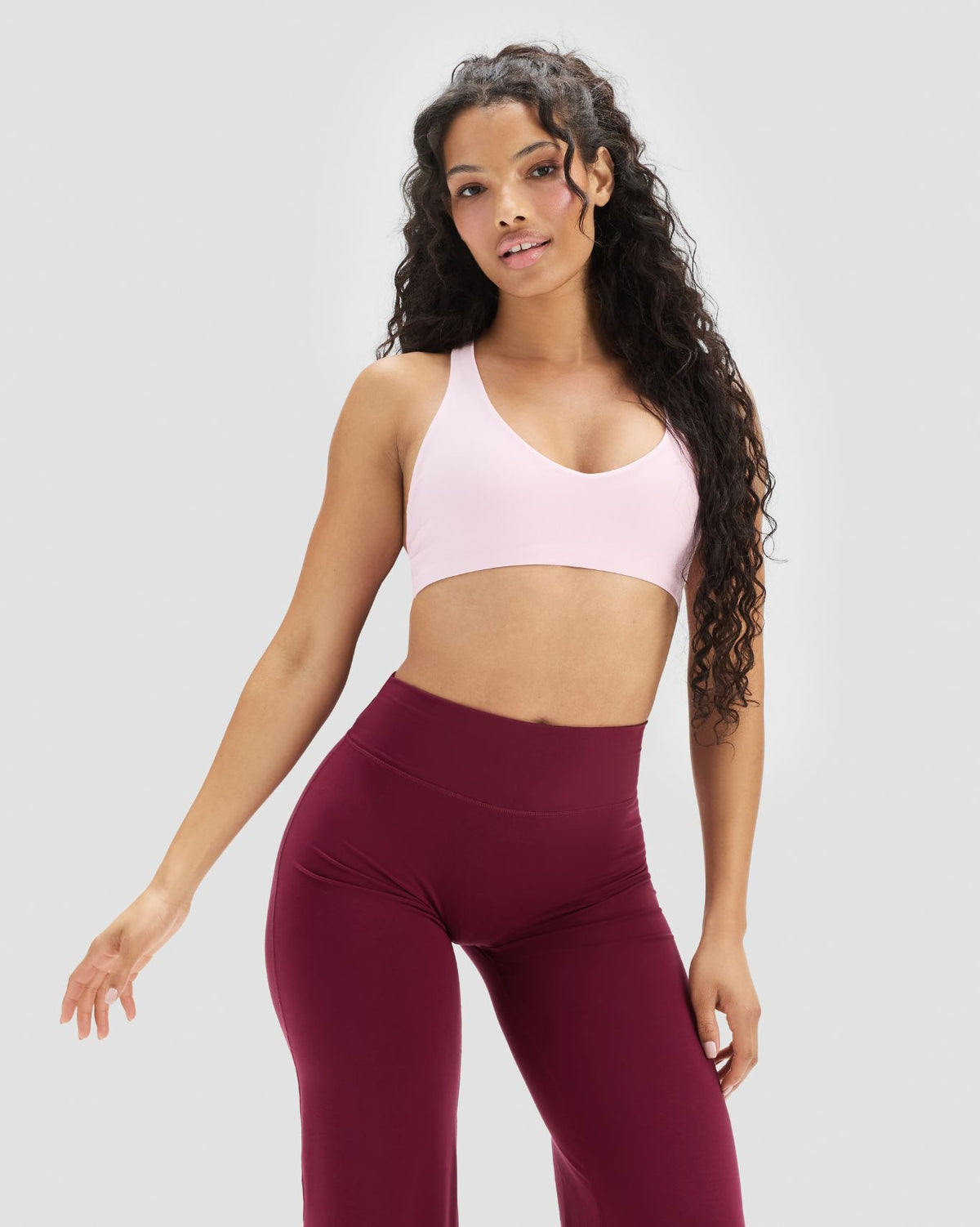 Essence Racer Back Sports Bra | Cherry Blossom