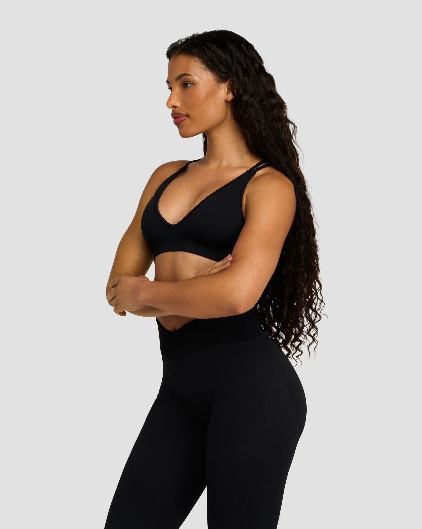 Elevate™ Sujetador con Apex Alto Sin Costuras de Modelado | Negro Noche