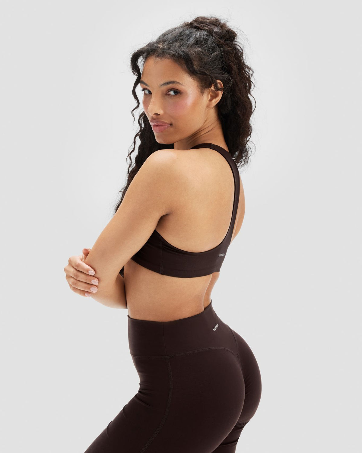 Essence Racer Back Sports Bra | Coffee
