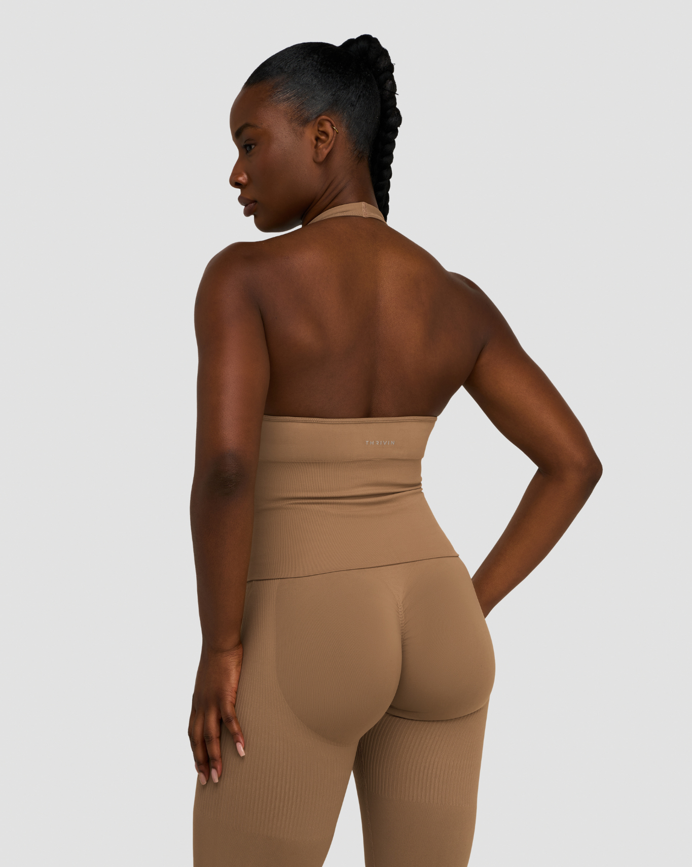 Elevate™ Sculpting Seamless Halterneck Top | Toffee