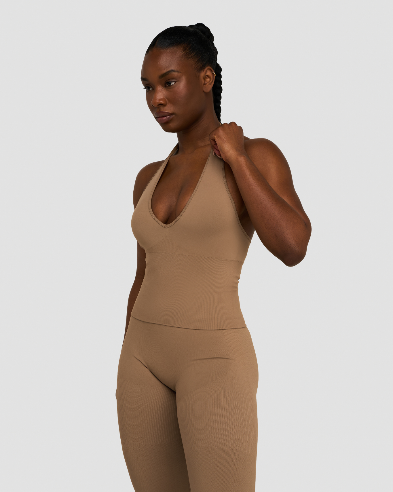 Elevate™ Sculpting Seamless Halterneck Top | Toffee