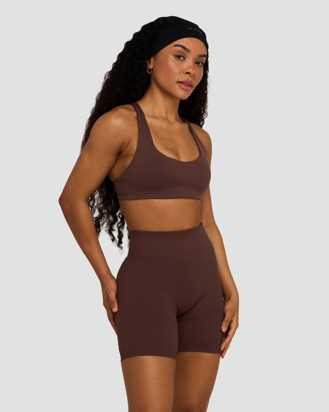 Elevate™ Sculpting Mid Waist Scrunch Shorts | Dark Mauve