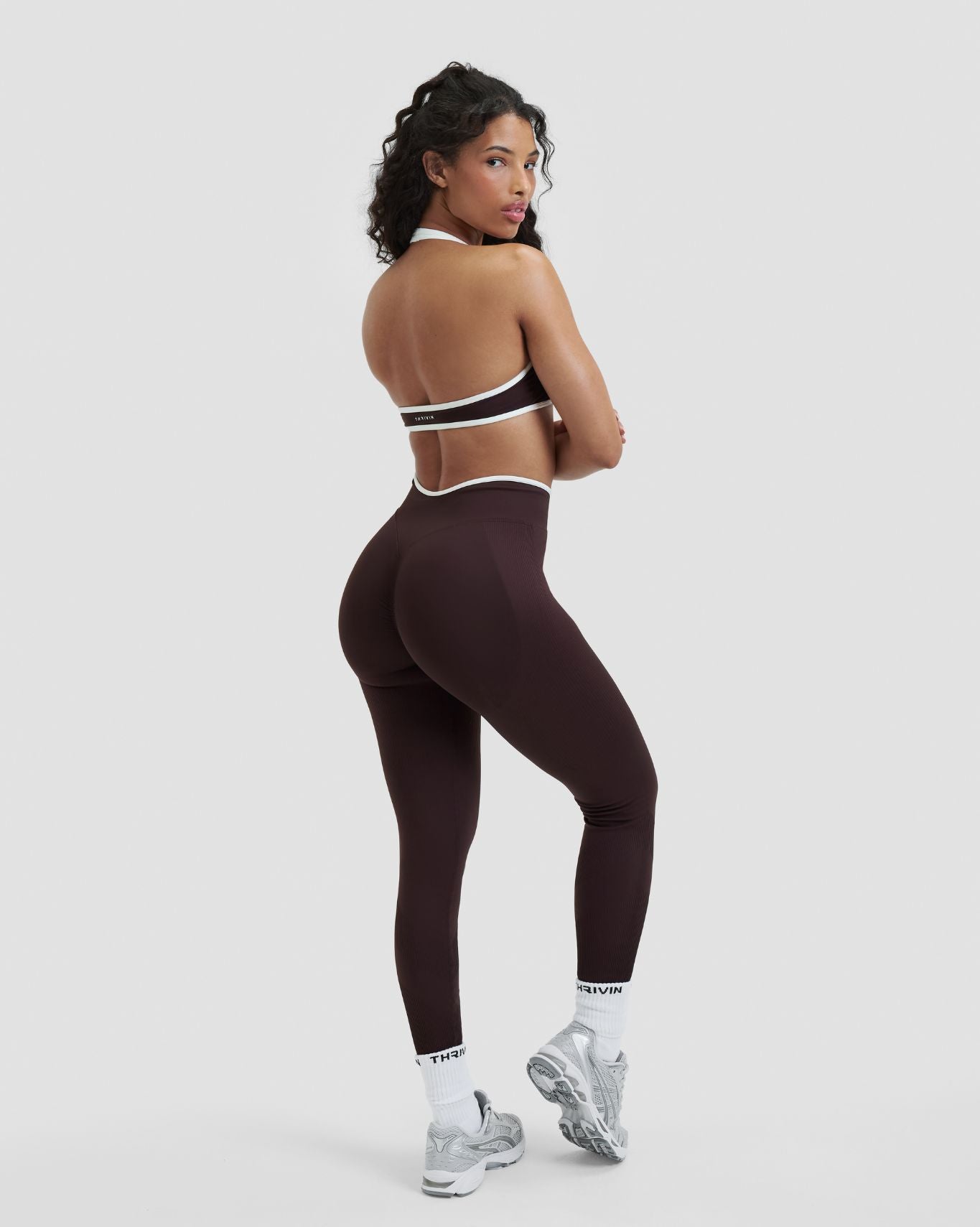 Elevate™ Outline Halterneck Bra | Coffee