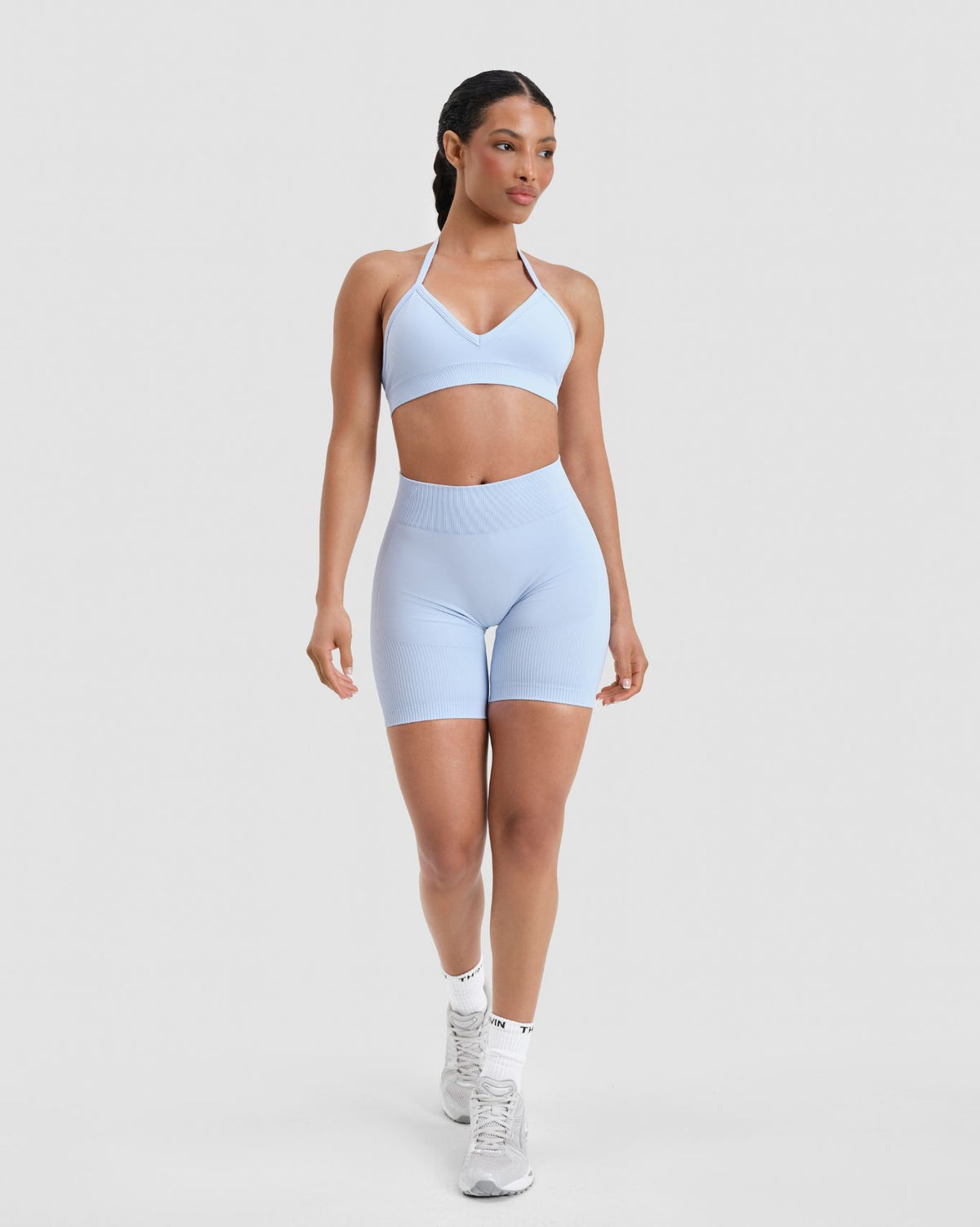 Elevate™ Sculpting Seamless Adjustable Halter Bra | Ice Blue