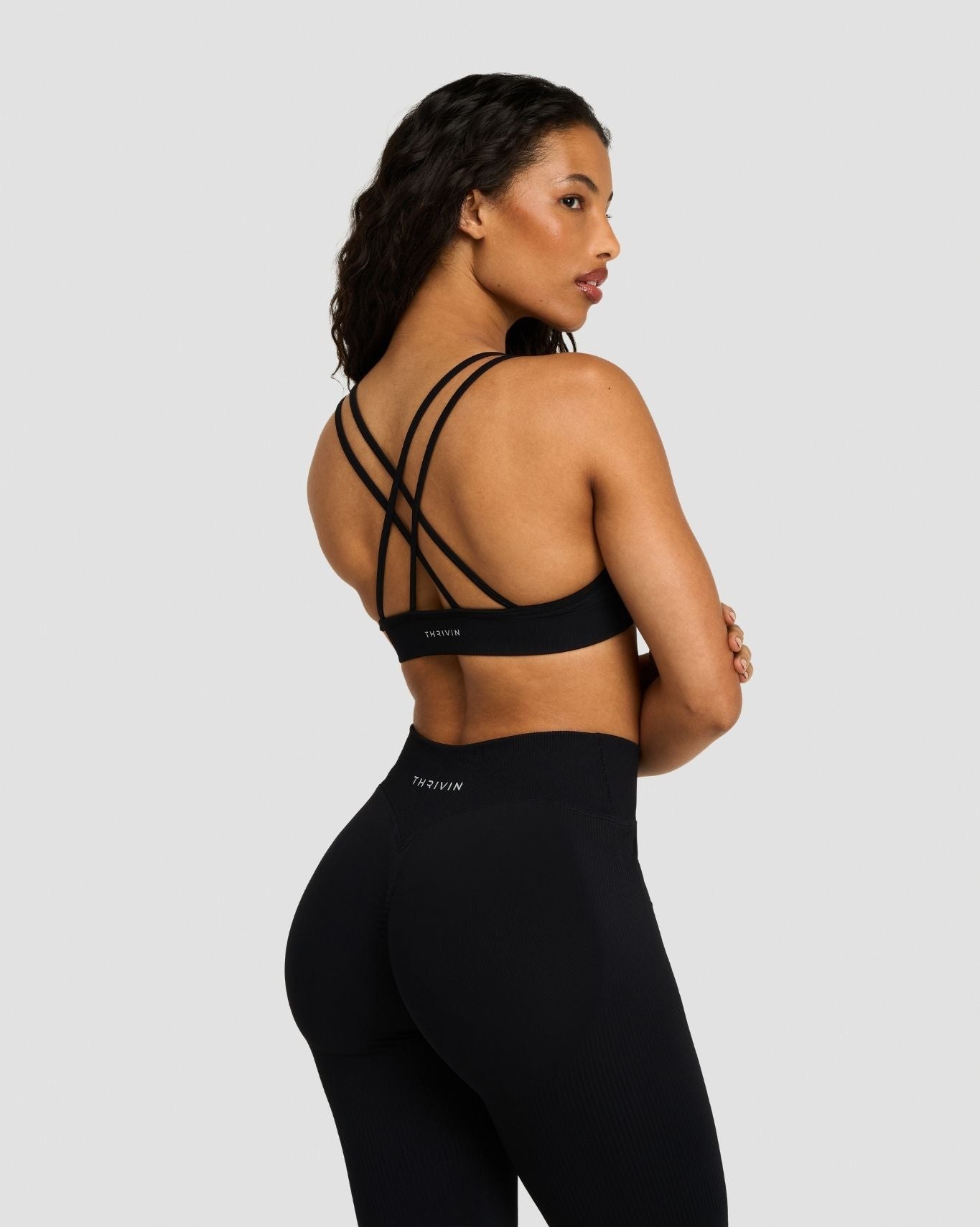 Elevate™ Sujetador con Apex Alto Sin Costuras de Modelado | Negro Noche