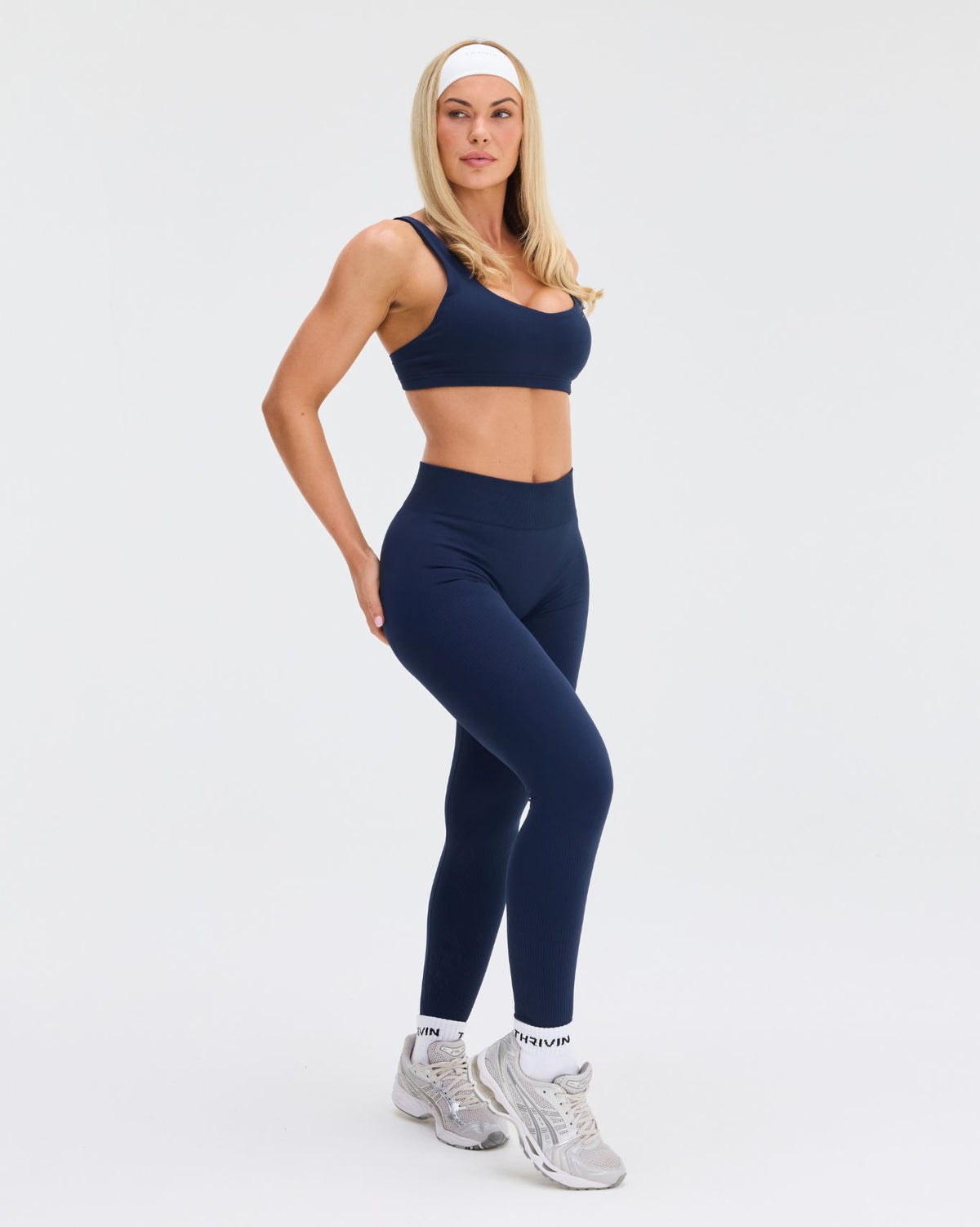 Arise - Seamless Sculpt Ribbed Contour Leggings - Zwart