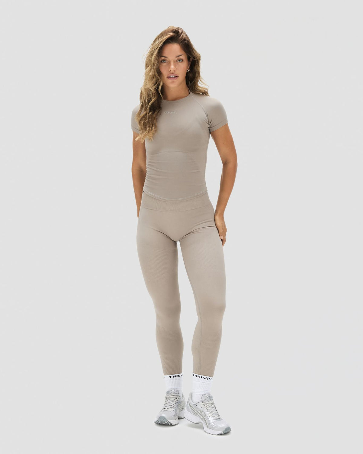 Elevate™ Compression T-Shirt | Latte