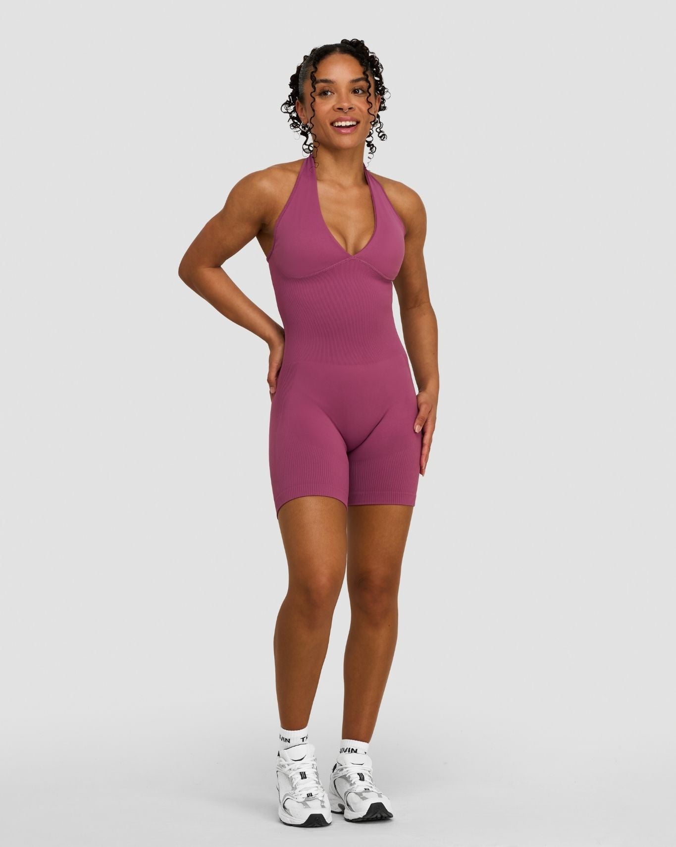Elevate™ Sculpting Halterneck All In One | Orchid Mauve