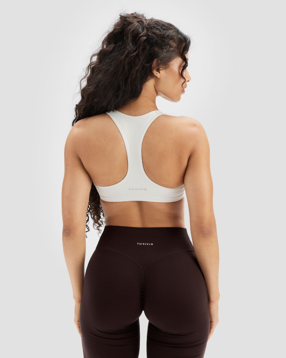Essence Racer Back Sports Bra | Cream