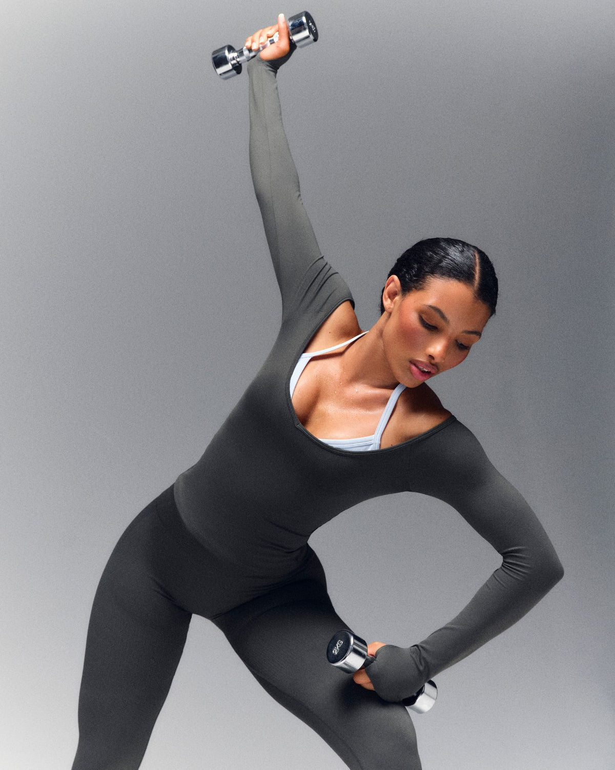 Elevate™ Sculpting Seamless V-Neck Top | Olive Green
