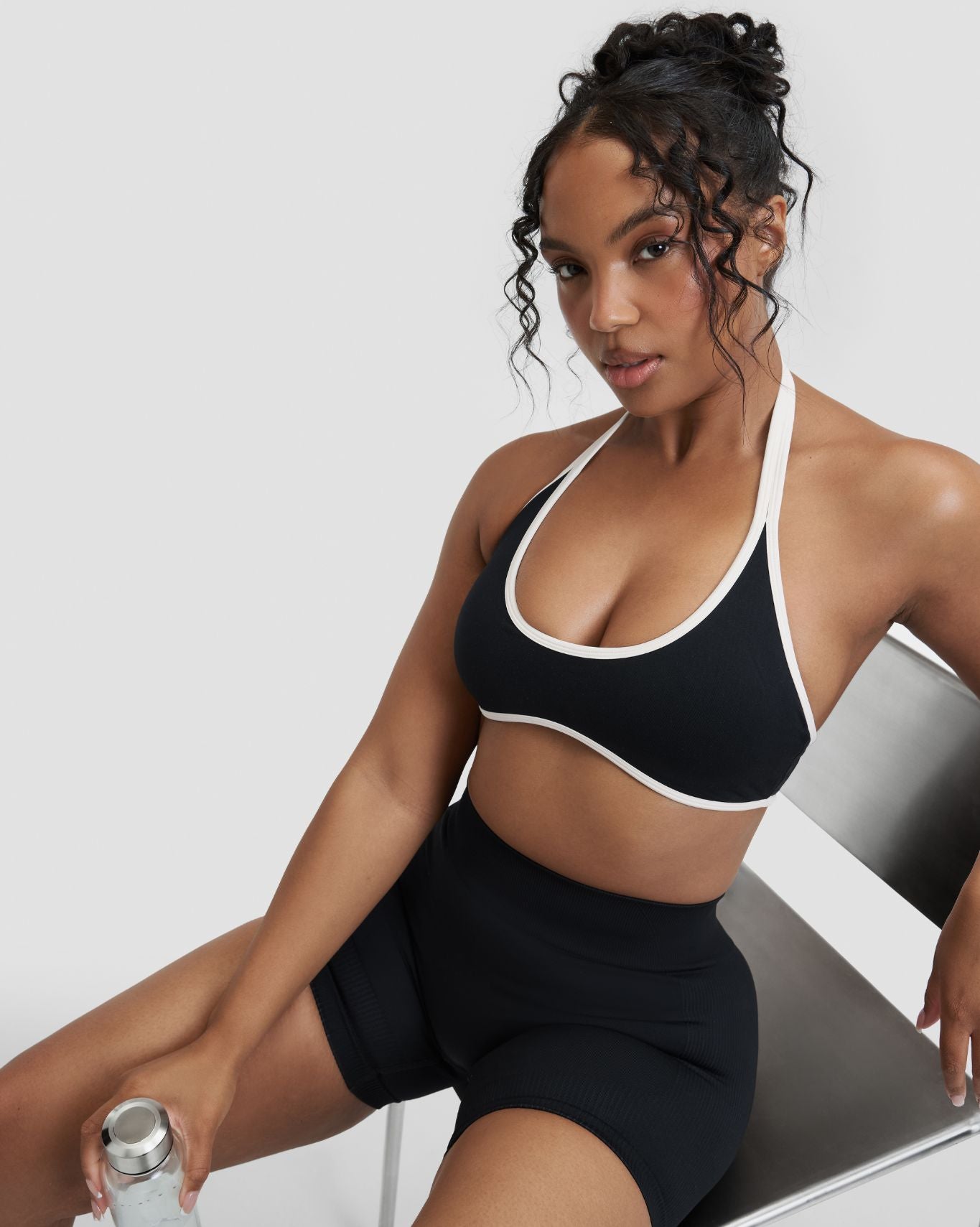 Elevate™ Sculpting Mid Waist Scrunch Shorter Shorts | Night Black