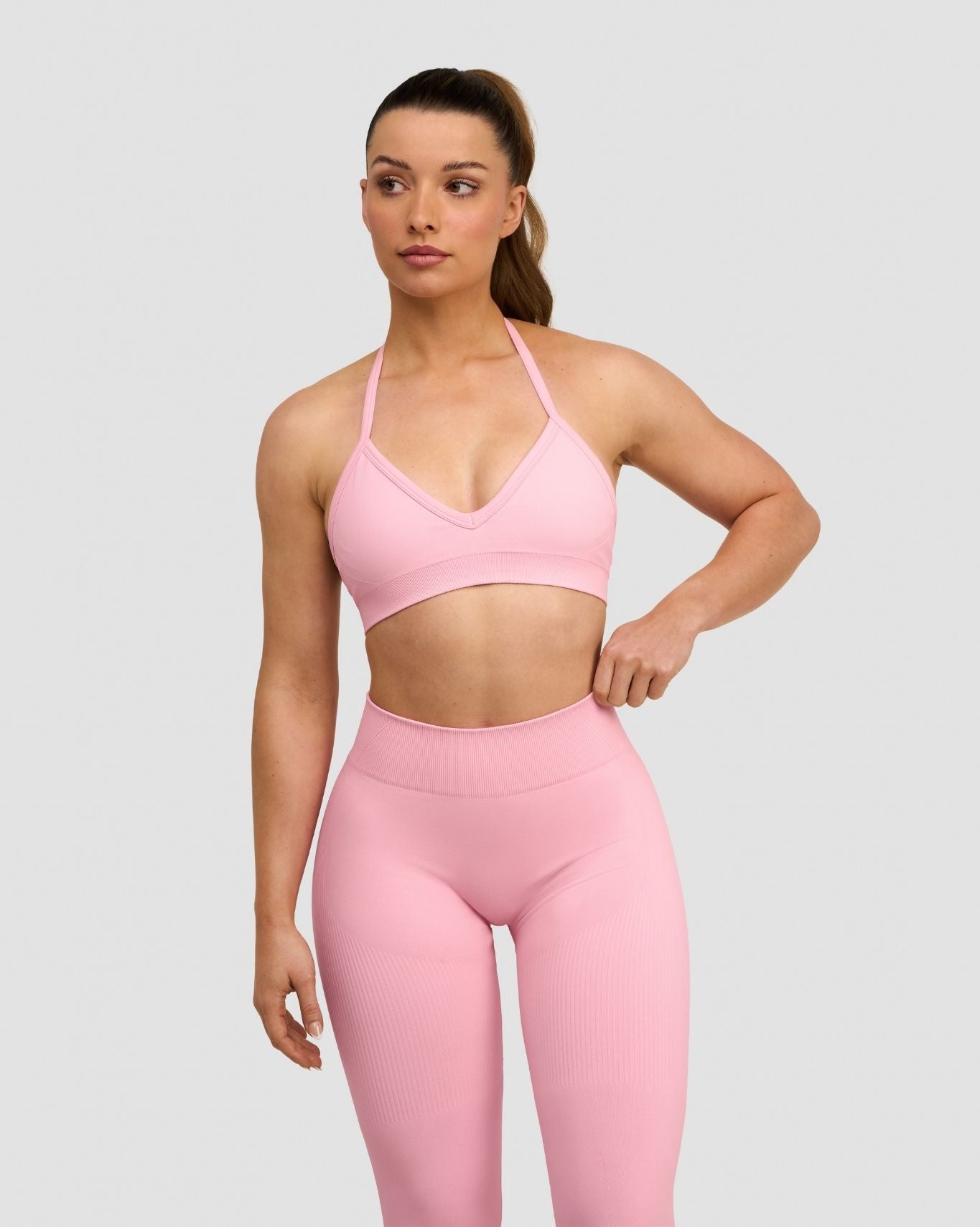 Elevate™ Sujetador Halter Ajustable Sin Costuras para Modelado | Rosa Algodón