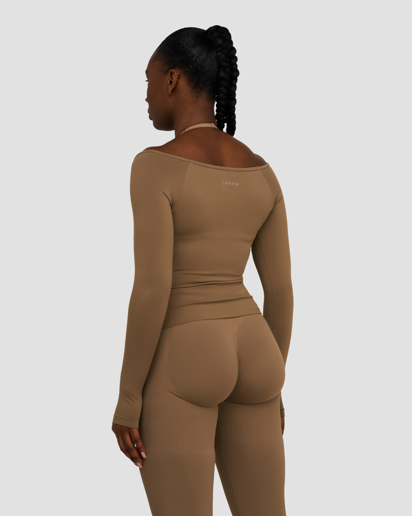 Elevate™ Sculpting Seamless V-Neck Top | Toffee