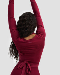 The Essential Collection Wrap Top | Raspberry