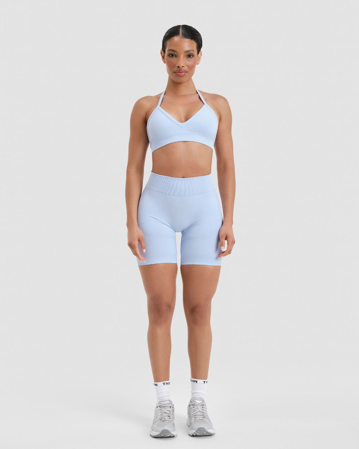 Elevate™ Sculpting Mid Waist Scrunch Shorts | Ice Blue