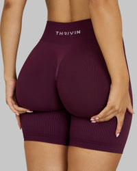 Elevate™ Sculpting Mid Waist Scrunch Shorts | Winter Plum