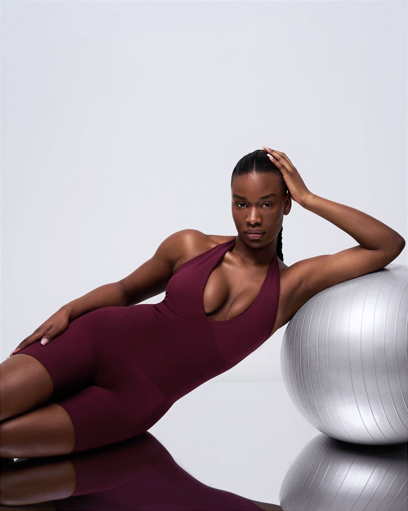 Elevate™ Sculpting Halterneck All In One | Merlot