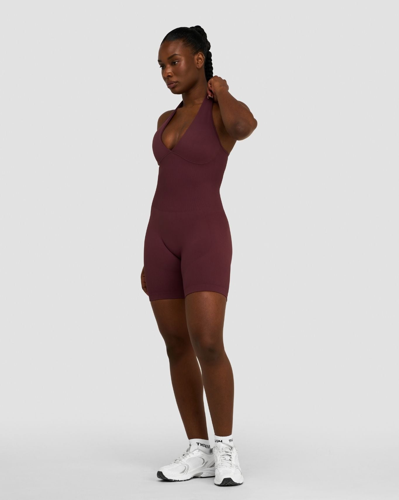 Elevate™ Body Unipieza Moldeador con Escote Halter | Mauve Oscuro