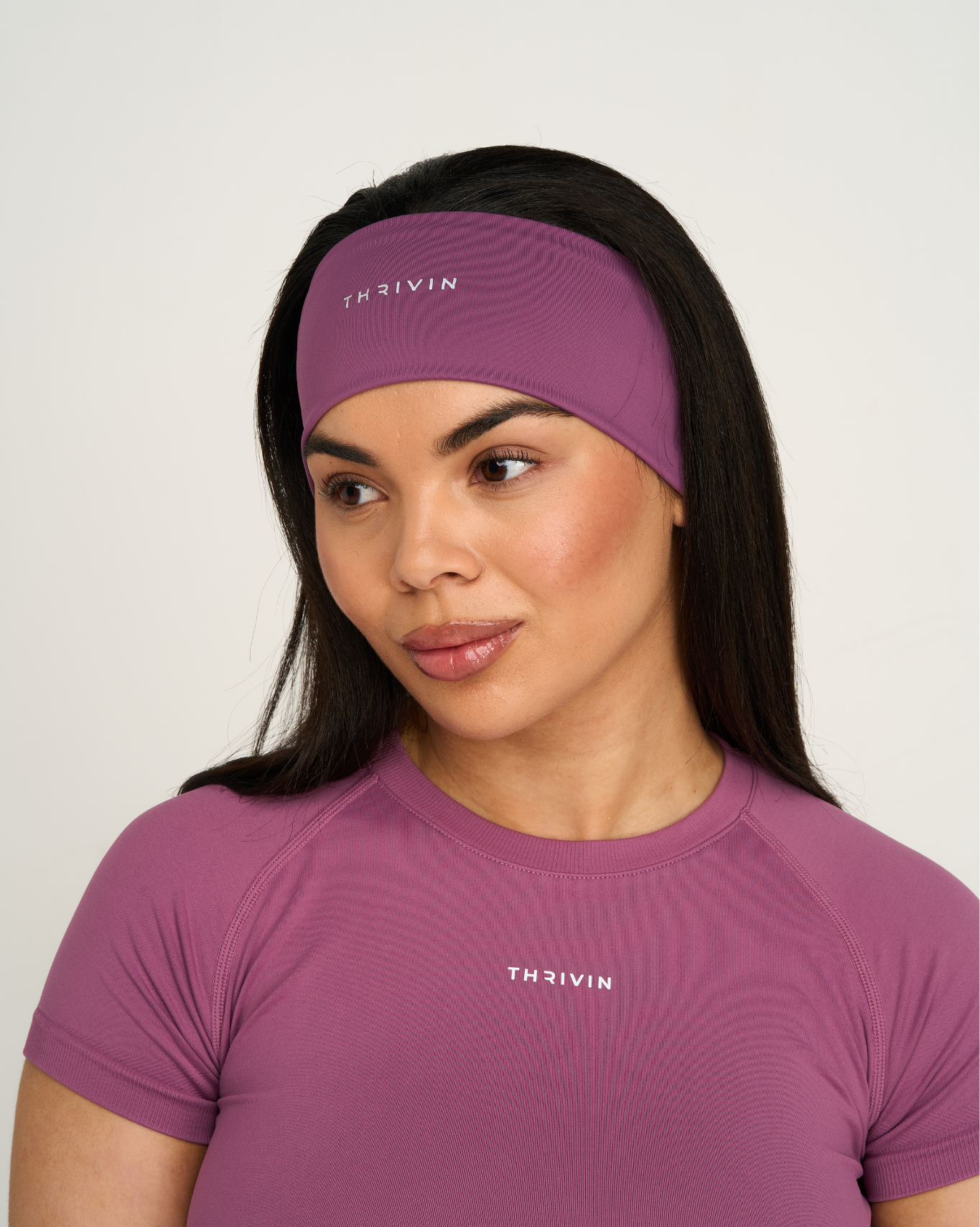 The Essential Collection Chrome Logo Headband | Orchid Mauve