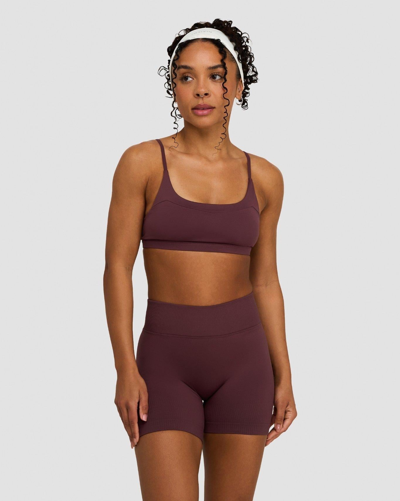 Elevate™ Sculpting Seamless Scoop Neck Bra | Dark Mauve