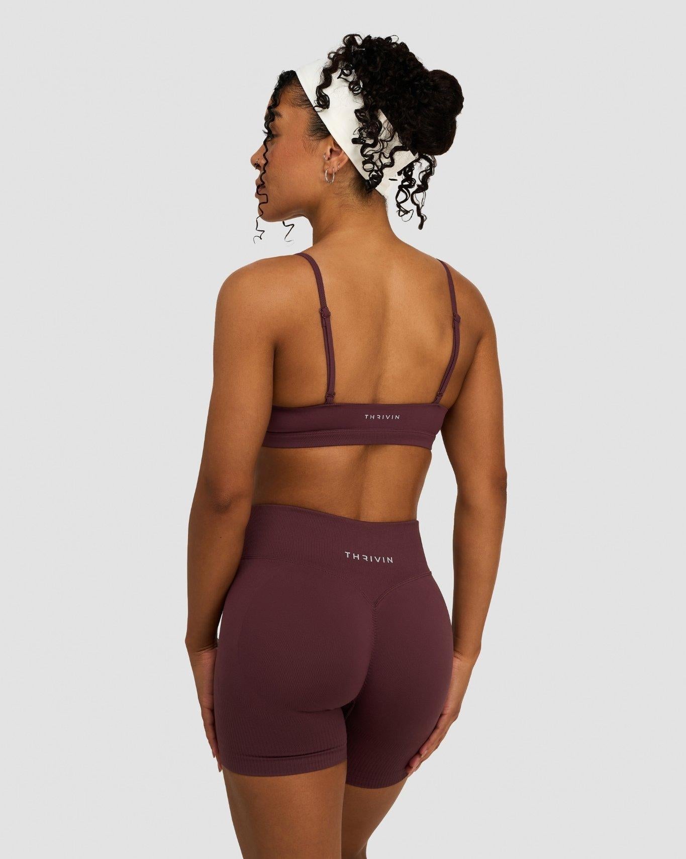 Elevate™ Sculpting Seamless Scoop Neck Bra | Dark Mauve