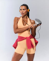 Elevate™ Top de Escote Halter Sin Costuras de Modelado | Melón