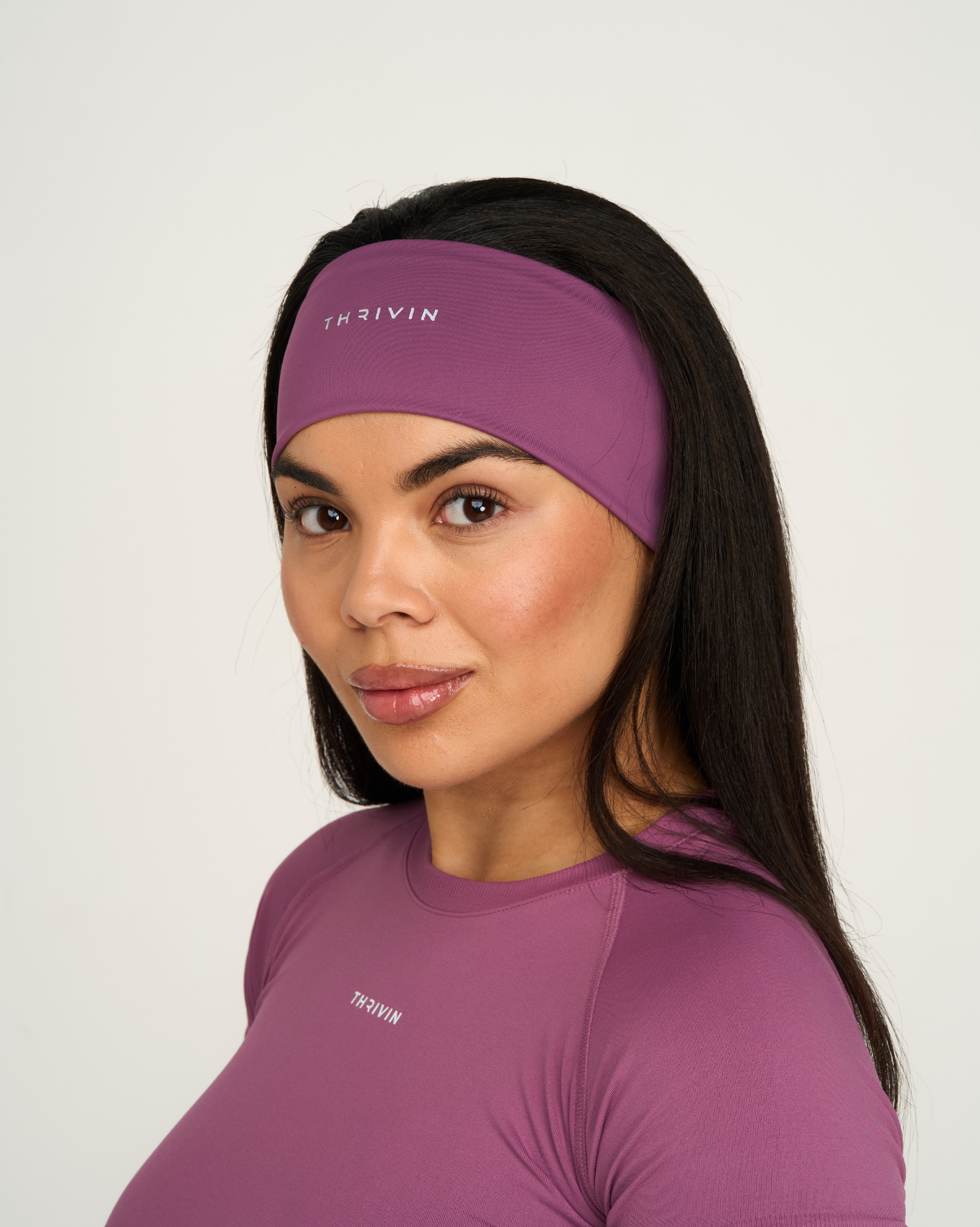 The Essential Collection Chrome Logo Headband | Orchid Mauve