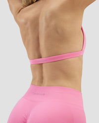 Elevate™ Sculpting Seamless V-Neck Halter Bra | Bubble Pink