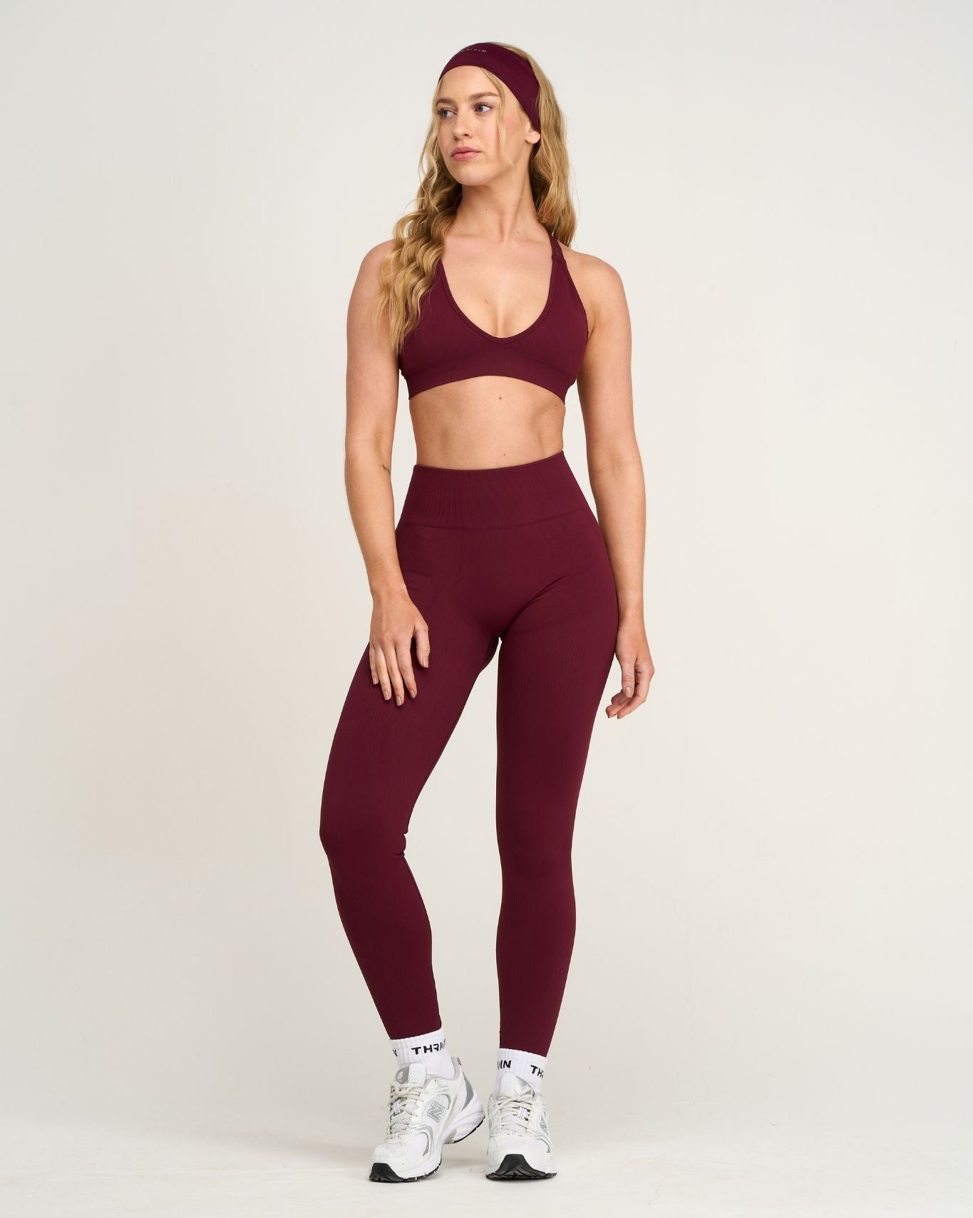 Elevate™ Leggings de Escultura con Cintura Alta y Detalle de Fruncido | Merlot