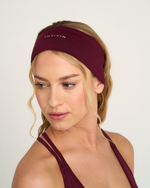 The Essential Collection Chrome Logo Headband | Merlot