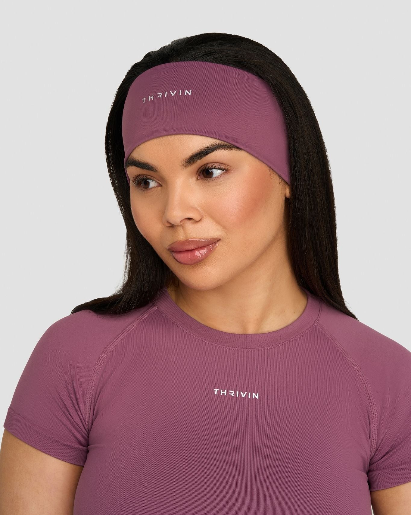 The Essential Collection Chrome Logo Headband | Orchid Mauve
